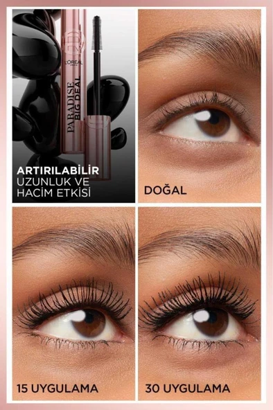 Loreal Paris Paradise Big Deal Maskara - Siyah 9.9 ml - Resim 4