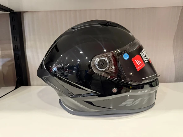 KASK MT STINGER A12 PARLAK SİYAH - 2