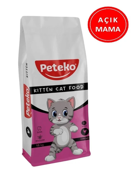 Peteko Kitten Tavuklu Yavru Kedi Maması 1 Kg AÇIK