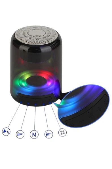 Acl Acs-9 Mini Taşınabilir Rgb Led Ses Topu Bluetooth Hoparlör - 2