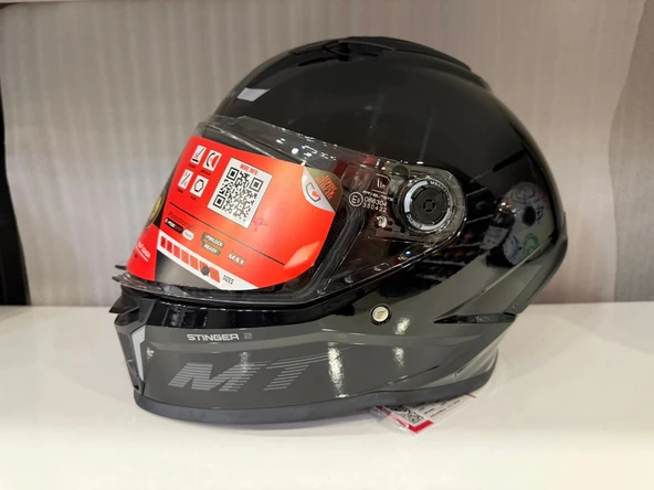 KASK MT STINGER A12 PARLAK SİYAH - 1