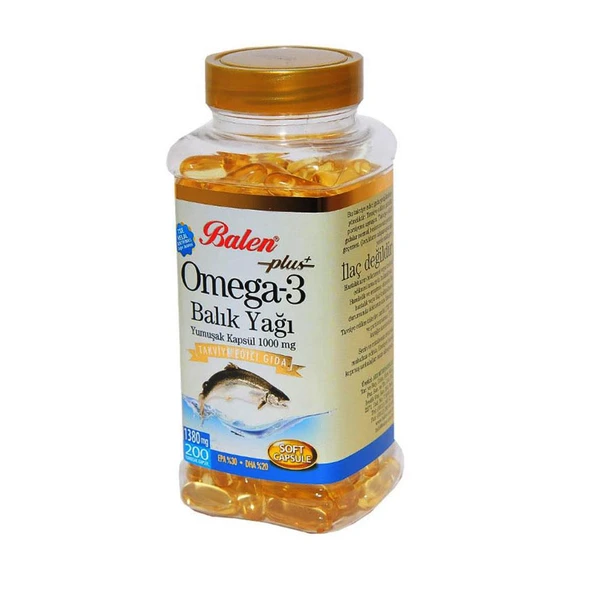 Balen Plus+ Omega-3 Balık Yağı Yumuşak Kapsül 200 Kapsül x 1380mg x 3 Kutu - 4