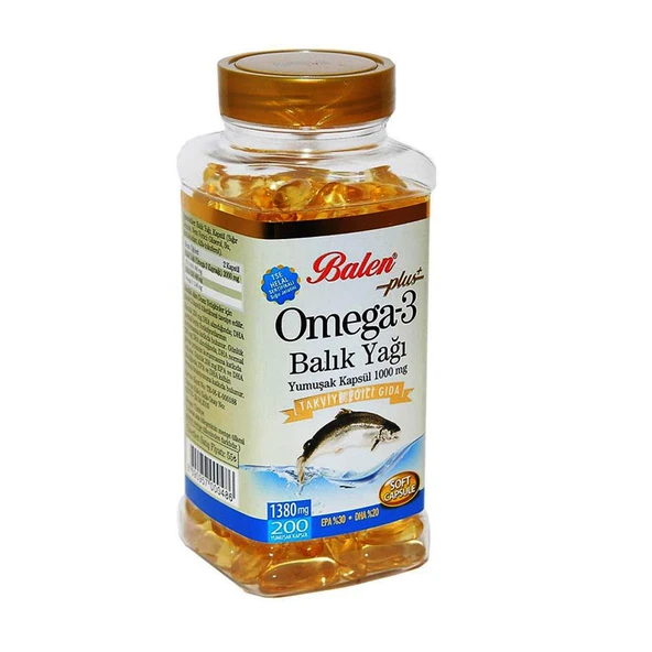 Balen Plus+ Omega-3 Balık Yağı Yumuşak Kapsül 200 Kapsül x 1380mg x 3 Kutu - 2
