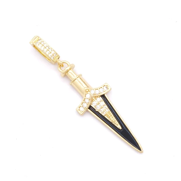 Ajda Charm Çelik Altın Kaplama Kadın Kılıç Model-CHR-102 - Resim 3