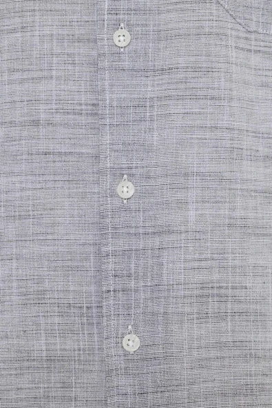 Bol Kesim Kısa Kollu Buz Mavisi Erkek Gömlek - 10