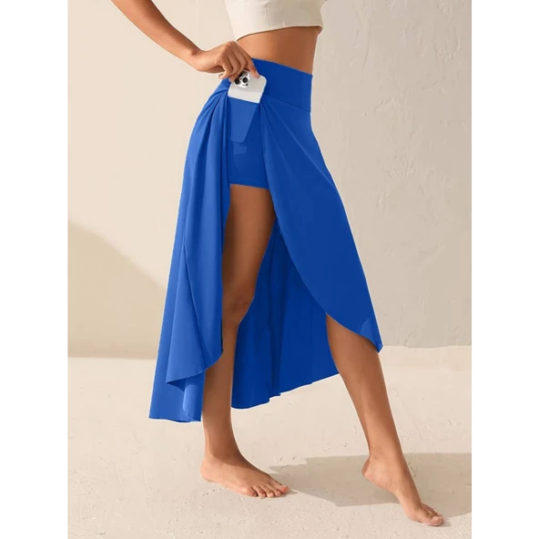 Lucky Life Kadın Cep Detay Taytlı Sandy Etek - 4