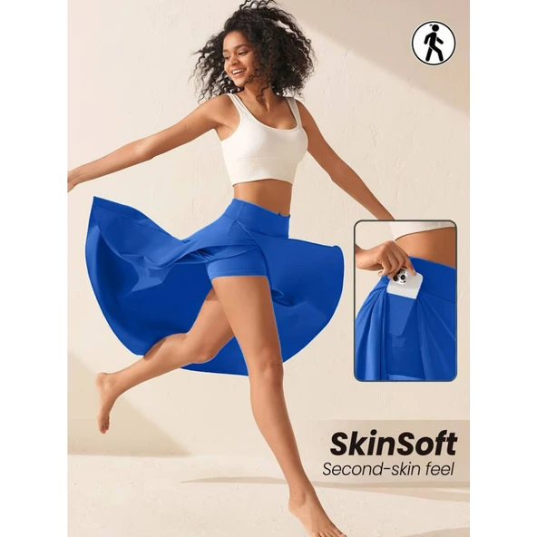 Lucky Life Kadın Cep Detay Taytlı Sandy Etek - 3