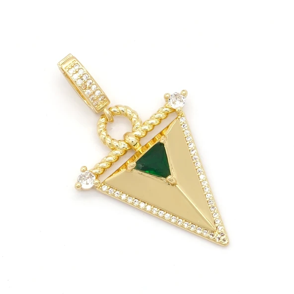Ajda Charm Çelik Altın Kaplama Kadın Üçgen Model-CHR-106 - 3