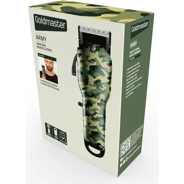 GOLDMASTER ARMY GM-8181 ŞARJLI SAÇ VE SAKAL ŞEKİLLENDİRME MAKİNESİ - 5