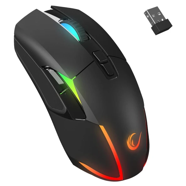 Rampage NOVA M4 Kablosuz Siyah RGB Ledli Şarjlı Gaming Oyuncu Mouse