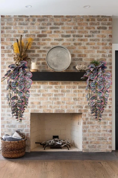 Nettenevime Yapay Çiçek Sarkan Lüx Okaliptus Pembe Rengi Yapay Sarmaşık 60*25cm - Resim 5