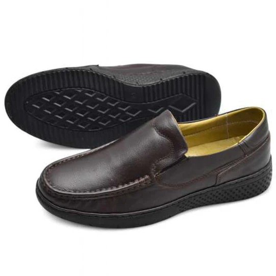 9575 Ortopedik Taban Siyah Hakiki Deri Erkek Ayakkabı Yazlık Mevsimlik - 10