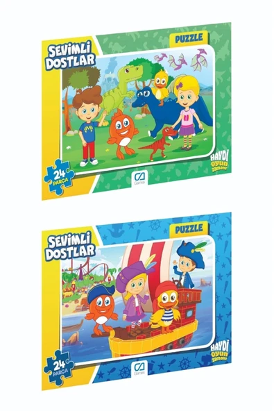 CA Games Sevimli Dostlar Frame Puzzle 24 Parça Set
