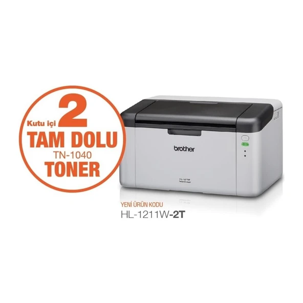 Brother HL-1211W-2T [Yaz/ Wi-Fi] Laser Mono Yazıcı (2xTam Dolu Toner) - 5