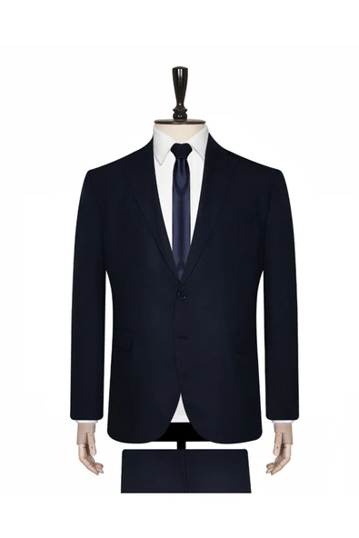 Süvari Lacivert 6 Drop Rahat Kalıp Takım Elbise - 2