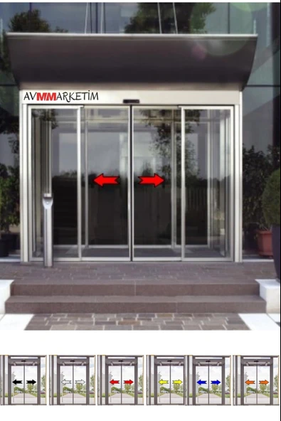 Otomotik Kapılar İçin Açılır Yöne Doğru OK İşareti Sağ Sol Kapı İçin Fotoselli Sensörlü Kapı İçin Yön İşareti - 7
