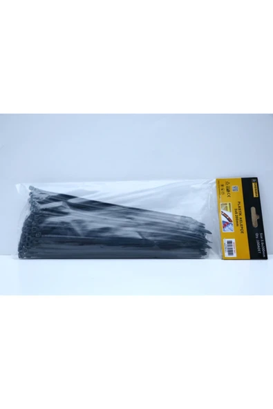 Cırtlı Plastik Kelepçe 3,6x200 100 Adet Siyah (kabl Bağı)ye - 3