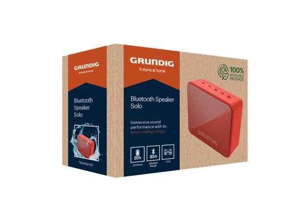 Grundig Solo Bluetooth Hoparlör Kırmızı - 3