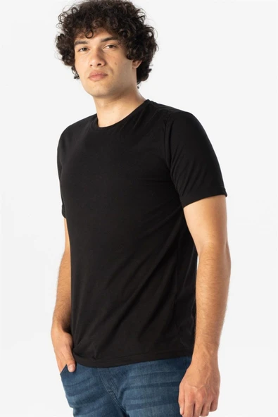 Süvari Regular O Yaka Mürdüm Erkek Tişört - 11