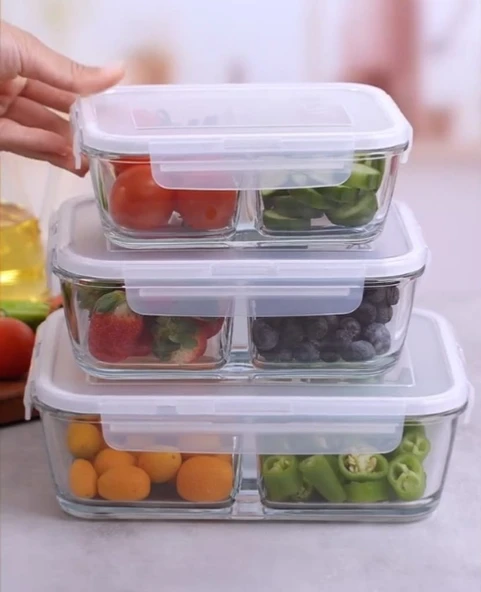 Lav Bölmeli Kilitli Saklama Kabı 1120 cc - 2