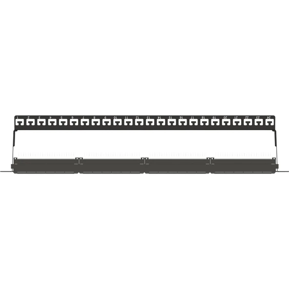 AGER AC-611-24E 8P8C,LSA,ALTIN KONTAK 24 PORT CAT6 DOLU 1U ZIRHSIZ PATCH PANEL - 4
