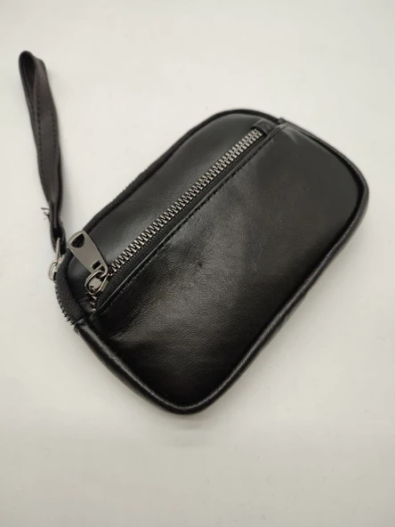 Küçük Deri El Çanta Fermuarlı - 6