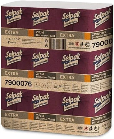 Selpak Professional Extra Z-Katlı Dispenser Havlu 12 x 200 yaprak