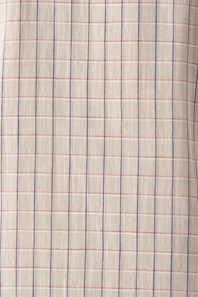 Süvari Bol Kesim Desenli Mavi Kısa Kollu Erkek Gömlek - Resim 12