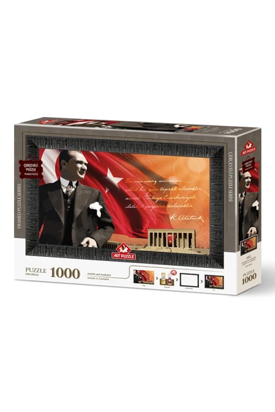 Art Puzzle Atatürk Ve Anıtkabir 1000 Parça Çerçeveli Puzzle