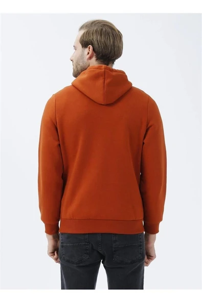 Süvari Kapüşonlu Fermuarlı Yaka Regular Kalıp Düz Antrasit Sweatshirt - 10