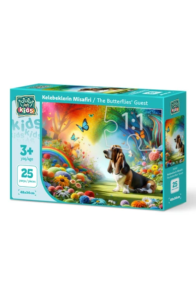 Art Puzzle Art Çocuk Kelebeklerin Misafiri 25 Parça Puzzle