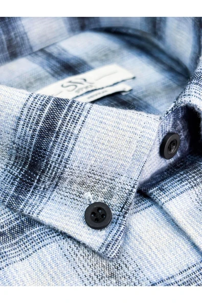 Süvari Bol Kesim Cepli Kırmızı Ekose Flanel Kışlık Gömlek - 10