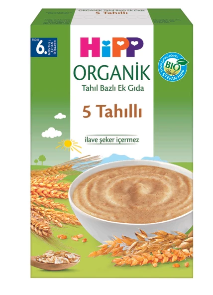Hipp Organik 5 Tahıllı Tahıl Bazlı Kaşık Maması 200 Gr