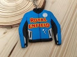 Kırmızı Renk Royal Enfield Motorcu Ceket Kauçuk Anahtarlık - 4