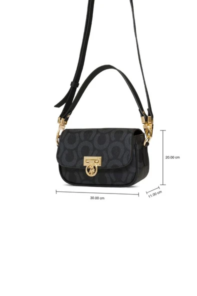 U.S. Polo Assn. Çapraz Askılı Kadın Çanta Siyah Us25155 - Resim 8
