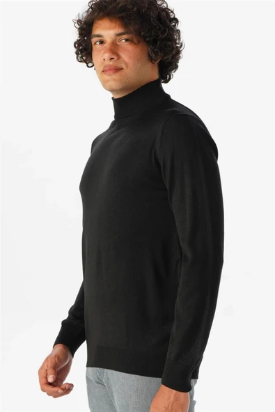 Süvari Rahat Kalıp Yarım Balıkçı Yünlü Ekru Triko - 8