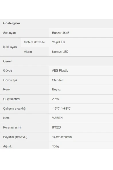 GZD03 Doğalgaz Ve Lpg Gaz Dedektörü Tak Çalıştır (220V) 85 Db Ses Çıkışı 50 M2 Koruma Alanı - 8