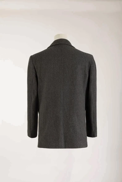 Süvari Regular Bebe Yaka Antrasit Kaban - Resim 2