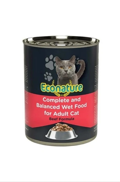 Econature  Sığır Etli Yetişkin Konserve Kedi Maması 400 gr