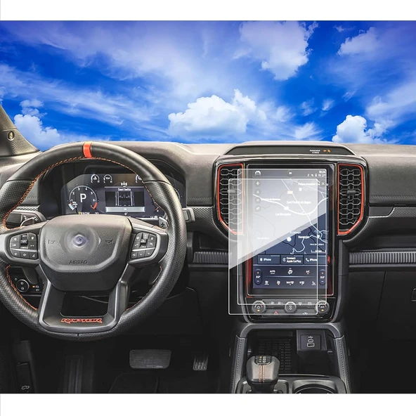Ford Ranger 2023-2024 Model 12 inç Multimedya Navigasyon Uyumlu 9H Nano Ekran Koruyucu - 3