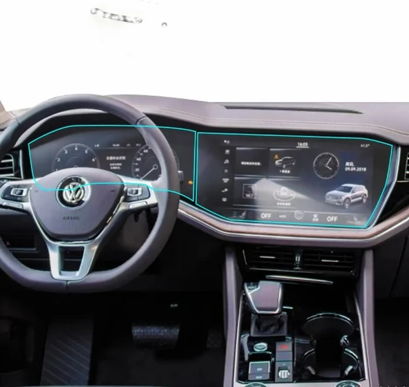 Volkswagen Touareg 2018-2024 Model Multimedya ve Gösterge Panel Uyumlu Set 9H Nano Ekran Koruyucu ürün görseli 1