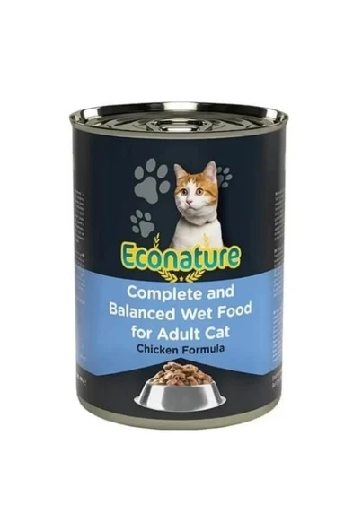 Econature Adult Tavuklu Yetişkin Konserve Kedi Maması 400 gr