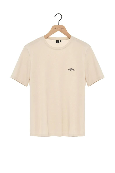 Svr Muhammed Ali İmzalı ve Lisanslı Bej Erkek O Yaka Tshirt