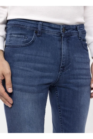Süvari Normal Bel Normal Paça Slim Fit Mavi Erkek Pantolon PN2016600126 - 4