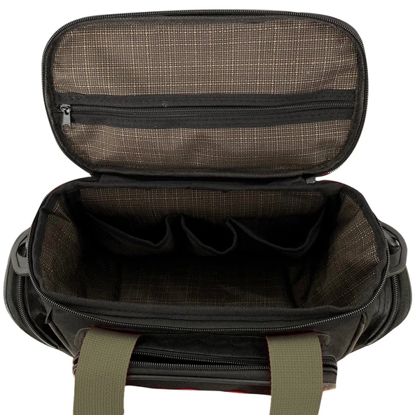 Çok Amaçlı Malzeme Çantası - Küçük - Saz Desen - 35022 - Balıkçı Çantası - Seyahat Çantası - 4