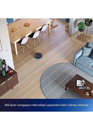 Philips HomeRun 3000 Serisi Aqua XU3000/01 Islak & Kuru Akıllı Robot Süpürge - Resim 7