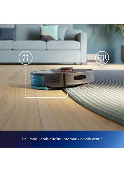 Philips HomeRun 3000 Serisi Aqua XU3000/01 Islak & Kuru Akıllı Robot Süpürge - Resim 6