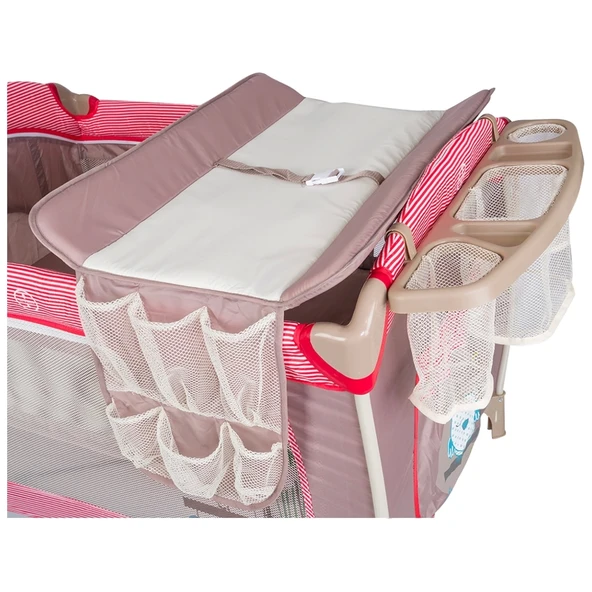 Kanz Hamburg 70x110cm Dönenceli Oyun Parkı Seyahat Yatağı - Kırmızı - 2