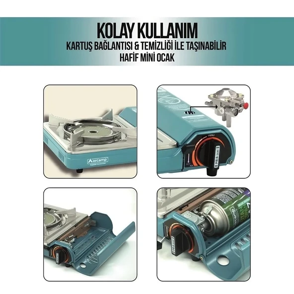 Orcamp Tekli Portatif Pro Seramik Ocak Mavi CK-508 - 5