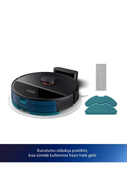 Philips HomeRun 3000 Serisi Aqua XU3000/01 Islak & Kuru Akıllı Robot Süpürge - Resim 3